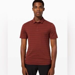 Men’s Lululemon Polo – Nevis Stripe Savannah - Size Small